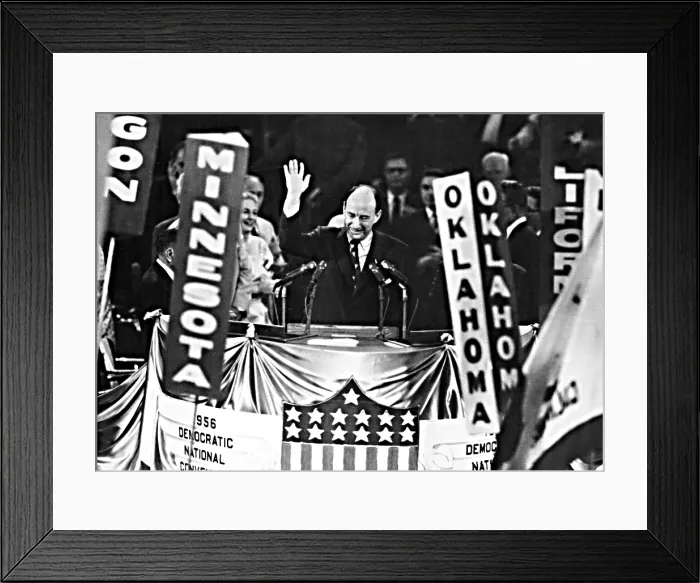 Framed Print : ADLAI STEVENSON, accepts the Democratic nomination to run for President