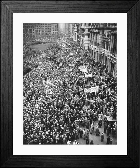 Framed Print : New York City, Hitler protest parade, circa 1933. Courtesy: CSU Archives / Everett Collection