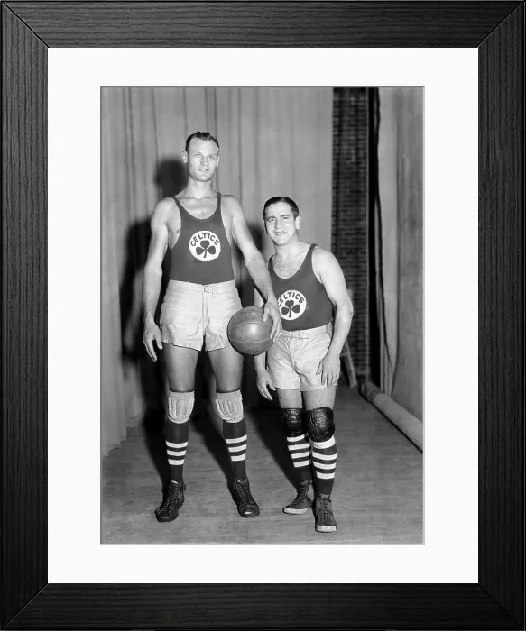 Framed Print : Professional basketball player Joe Lapchick (left), of The Boston Celtics, c. 1930s.. Courtesy: CSU Archives / Everett Collection Framed Print : Professional basketball player Joe Lapchick (left), of The Boston Celtics, c. 1930s.. Courtesy: CSU Archives / Everett Collection