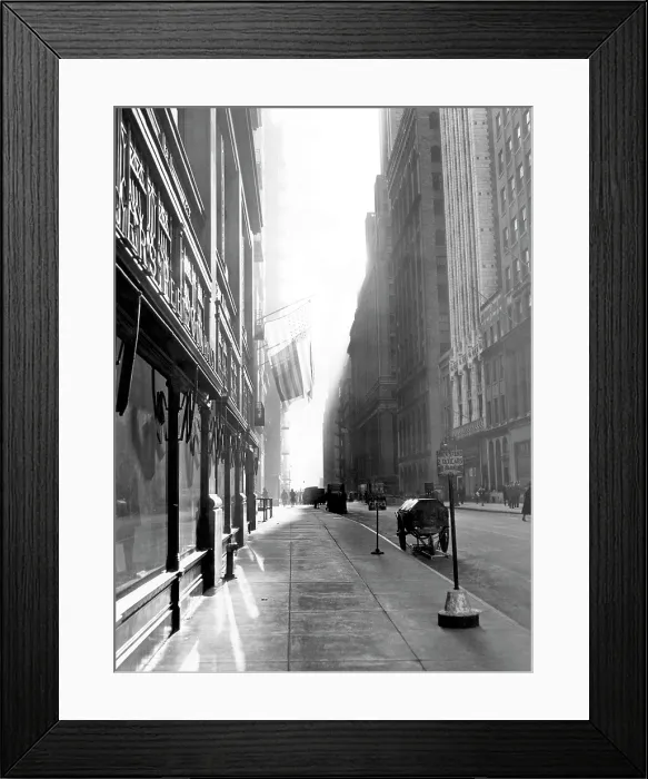 Framed Print : New York City, 40th Street looking east from Fifth Avenue. Mayor William O'Dwyer has ordered all businesses closed in honor of the end of the war. New York, New York