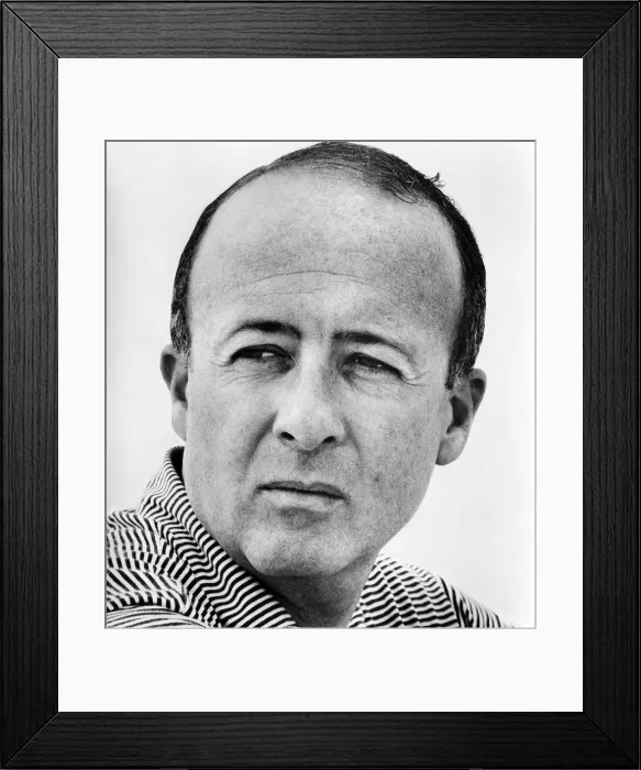 Framed Print : John Knowles (1926-2001), American novelist, c. 1972.. Courtesy: CSU Archives  /  Everett Collection