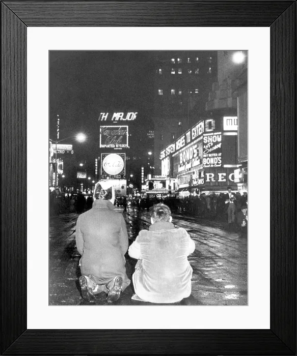 Framed Print : Times Square, with traffic halted by two demonstrators for peace in Vietnam. New York, New York. January 1, 1966. CSU Archives / Courtesy Everett Collection Framed Print : Times Square, with traffic halted by two demonstrators for peace in Vietnam. New York, New York. January 1, 1966. CSU Archives / Courtesy Everett Collection
