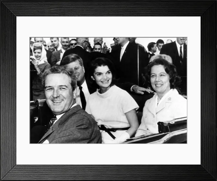 Framed Print : L-R: Texas Governer John Connally, President John F Framed Print : L-R: Texas Governer John Connally, President John F