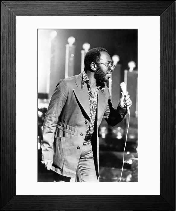 Framed Print : American soul singer Curtis Mayfield, c. 1973.. Courtesy: CSU Archives  /  Everett Collection