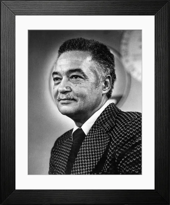 Framed Print : Coleman Young, Mayor of Detroit, Michigan (1974-1994). Photo dated 1977. Courtesy: CSU Archives  /  Everett Collection