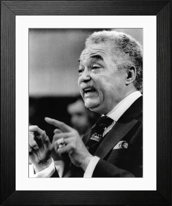 Framed Print : Coleman Young, Mayor of Detroit, Michigan (1974-1994). Photo dated 1980. Courtesy: CSU Archives  /  Everett Collection