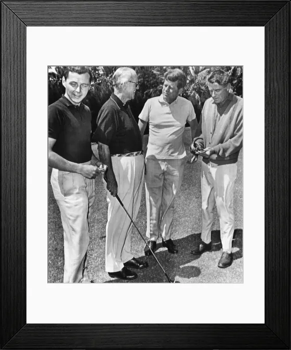 Framed Print : Steven Smith, Joseph P. Kennedy, President John F. Kennedy, and Peter Lawford on a gilf course in Palm Beach, Florida. August 4, 1961. Courtesy: CSU Archives / Everett Collection Framed Print : Steven Smith, Joseph P. Kennedy, President John F. Kennedy, and Peter Lawford on a gilf course in Palm Beach, Florida. August 4, 1961. Courtesy: CSU Archives / Everett Collection