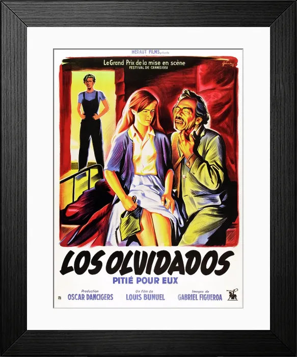 Framed Print : LOS OLVIDADOS, (aka THE YOUNG AND THE DAMNED), French poster art, 1950 Framed Print : LOS OLVIDADOS, (aka THE YOUNG AND THE DAMNED), French poster art, 1950