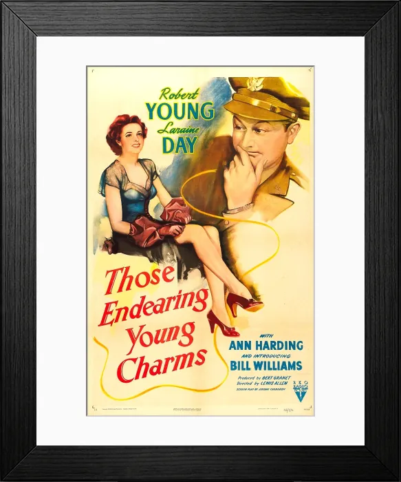 Framed Print : THOSE ENDEARING YOUNG CHARMS, US poster, from left: Laraine Day, Robert Young, 1945 Framed Print : THOSE ENDEARING YOUNG CHARMS, US poster, from left: Laraine Day, Robert Young, 1945