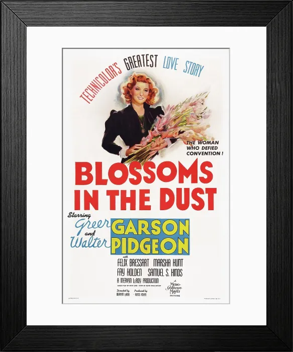 Framed Print : BLOSSOMS IN THE DUST, US poster art, Greer Garson, 1941