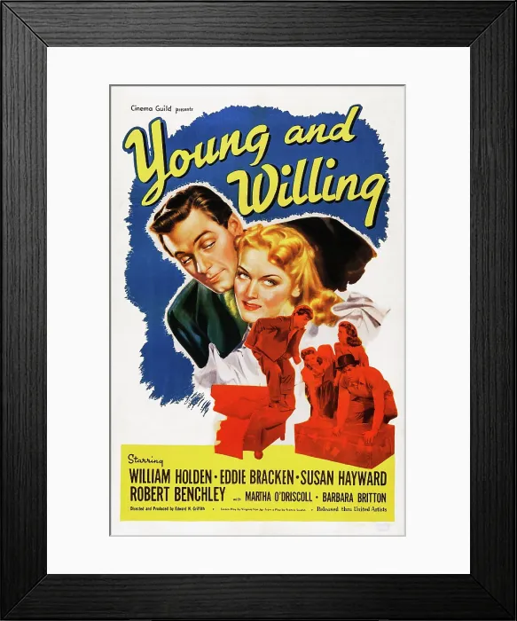 Framed Print : YOUNG AND WILLING, US poster, Eddie Bracken, Susan Hayward, 1943