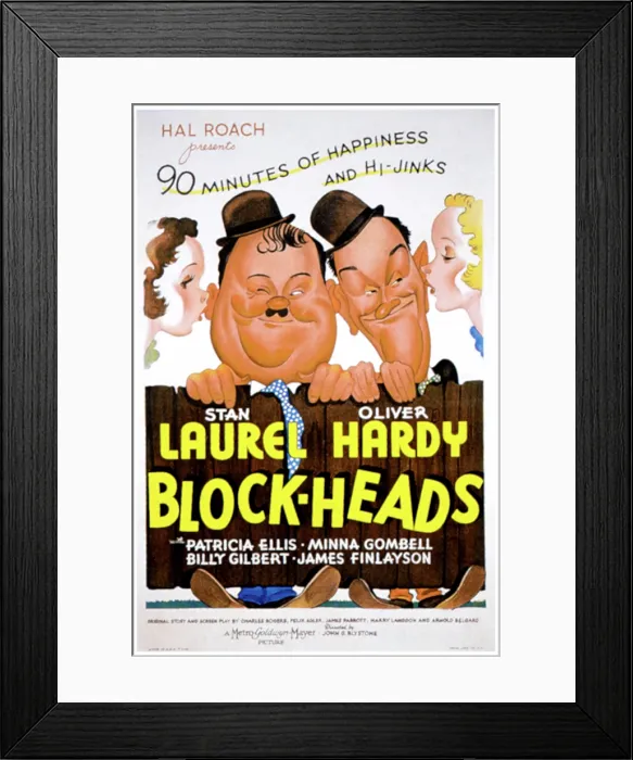 Framed Print : BLOCK-HEADS (aka BLOCKHEADS), Laurel & Hardy (Oliver Hardy, Stan Laurel), 1938 Framed Print : BLOCK-HEADS (aka BLOCKHEADS), Laurel & Hardy (Oliver Hardy, Stan Laurel), 1938