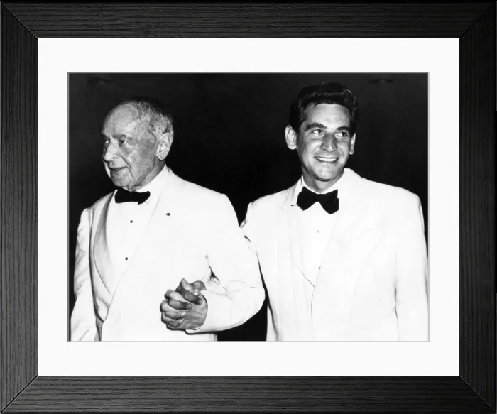 Framed Print : Serge Koussevitzky with his favorite pupil, Leonard Bernstein, circa 1940s. Courtesy: CSU Archives / Everett Collection