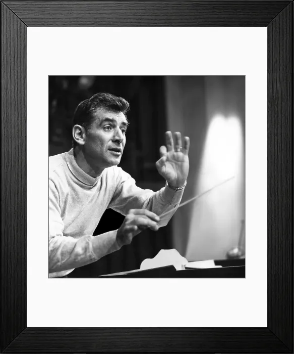 Framed Print : Leonard Bernstein, 1960. Courtesy: CSU Archives / Everett Collection