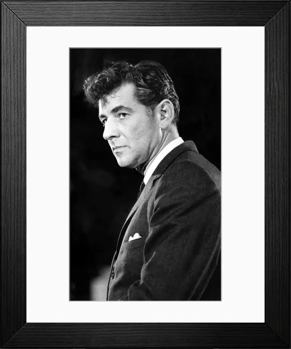Framed Print : Leonard Bernstein (1918-1990) American composer & conductor, 1958. Courtesy: CSU Archives  /  Everett Collection