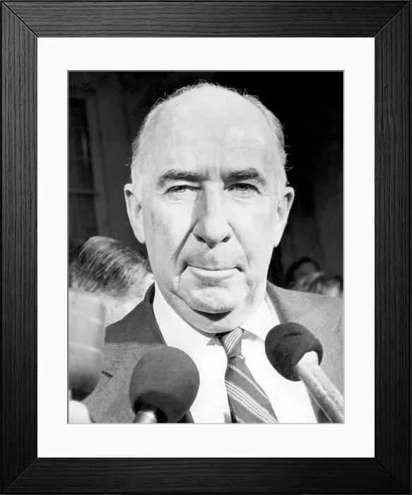 Framed Print : Former Attorney General John Mitchell, Pensacola, Florida, 1973.. Courtesy: CSU Archives  /  Everett Collection