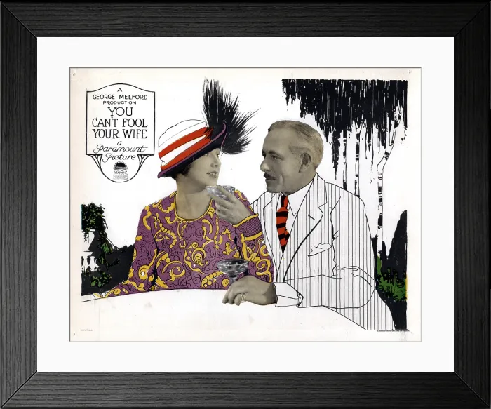 Framed Print : YOU CAN'T FOOL YOUR WIFE, from left, Pauline Garon, Lewis Stone, 1923