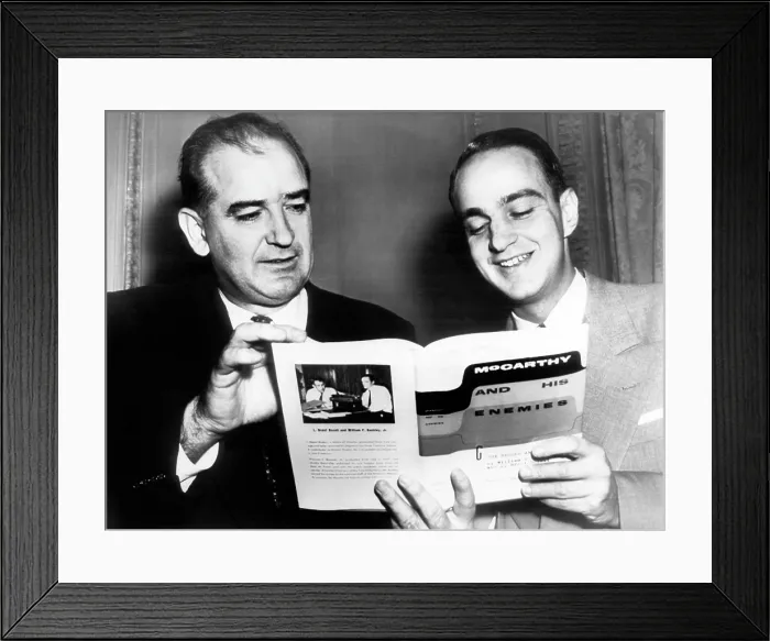 Framed Print : Senator Joseph McCarthy and his attorney, Roy Cohn, 1954. Courtesy: CSU Archives / Everett Collection