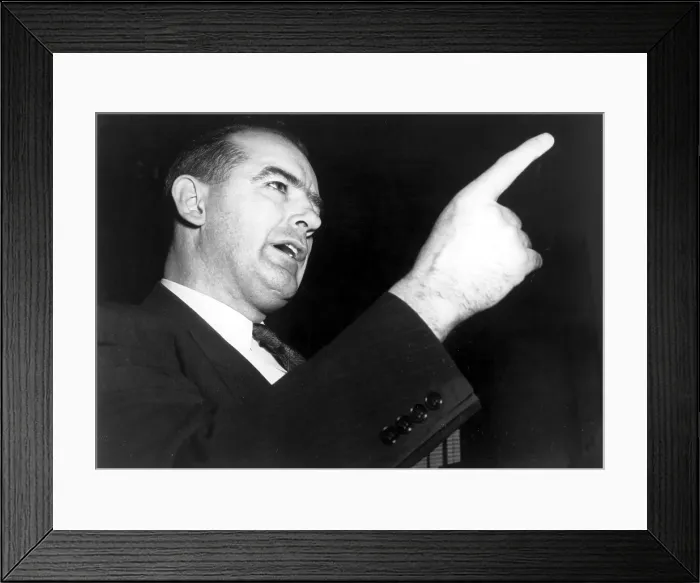 Framed Print : Senator Joseph McCarthy, speaking, 1950s, CSU Archives
