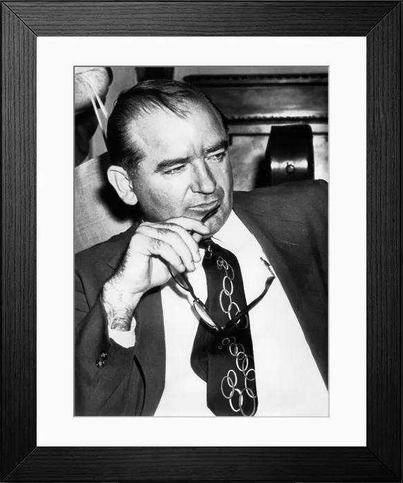 Framed Print : Senator Joseph McCarthy during the Senate Censure Committe hearing, 1954. Courtesy: CSU Archives / Everett Collection