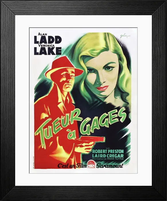 Framed Print : THIS GUN FOR HIRE, from left, Alan Ladd, Veronica Lake, 1942 Framed Print : THIS GUN FOR HIRE, from left, Alan Ladd, Veronica Lake, 1942