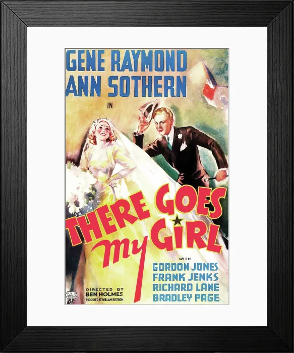 Framed Print : THERE GOES MY GIRL, US poster art, from left: Ann Sothern, Gene Raymond, 1937 Framed Print : THERE GOES MY GIRL, US poster art, from left: Ann Sothern, Gene Raymond, 1937
