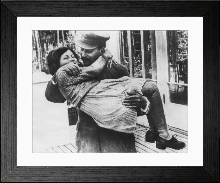 Framed Print : Soviet General Secretary Josef Stalin (right), holding his daughter Svetlana, Moscow, 1937.. Courtesy: CSU Archives  /  Everett Collection