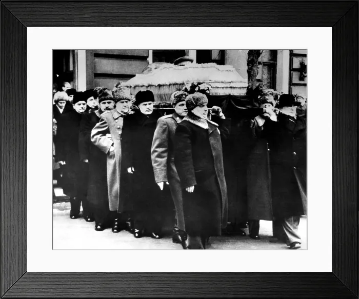 Framed Print : A group of Soviet leaders carry the casket of Josef Stalin to his tomb in Red Square, Moscow, Russia, ca. 1953. Courtesy: CSU Archives / Everett Collection
