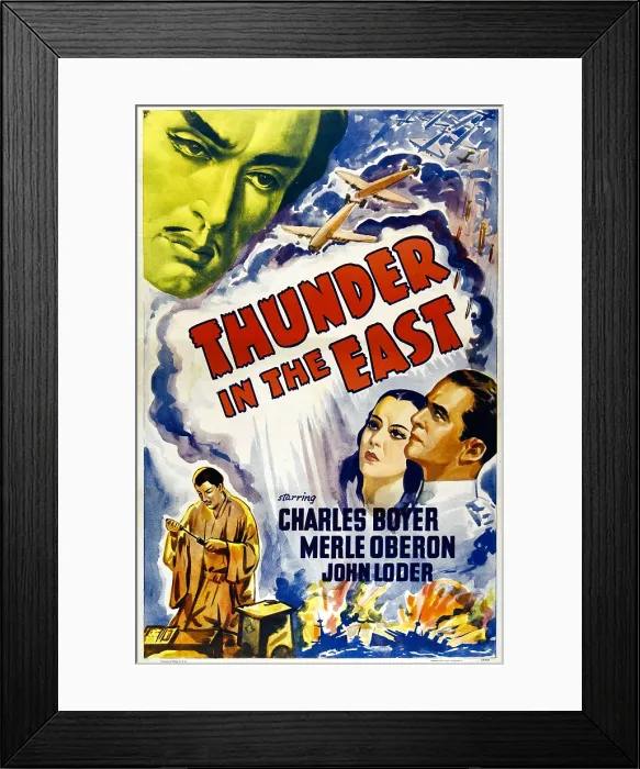 Framed Print : THUNDER IN THE EAST (aka THE BATTLE), top left: John Loder, bottom from left: Merle Oberon, Charles Boyer, 1934 Framed Print : THUNDER IN THE EAST (aka THE BATTLE), top left: John Loder, bottom from left: Merle Oberon, Charles Boyer, 1934