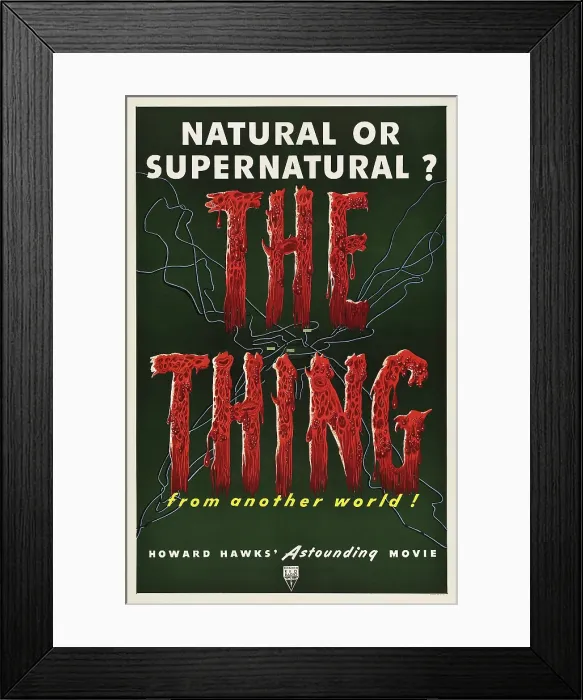 Framed Print : THE THING (aka THE THING FROM ANOTHER WORLD), US poster art, 1951