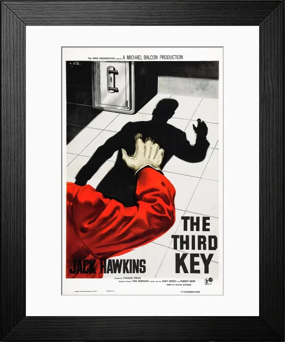 Framed Print : THE THIRD KEY, (aka THE LONG ARM), US poster, 1956