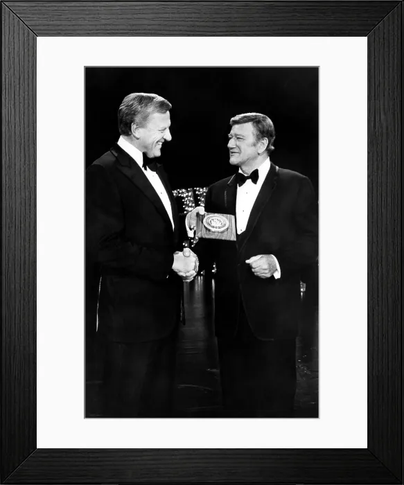 Framed Print : James Arness, John Wayne, circa 1972. Courtesy: CSU Archives / Everett Collection Framed Print : James Arness, John Wayne, circa 1972. Courtesy: CSU Archives / Everett Collection