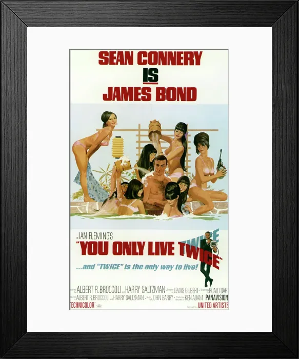 Framed Print : YOU ONLY LIVE TWICE, Sean Connery, 1967