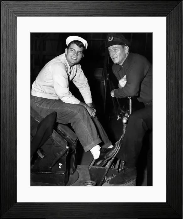 Framed Print : THE SEA CHASE, John Wayne, Pat Wayne, 1954.. Courtesy: CSU Archives  /  Everett Collection