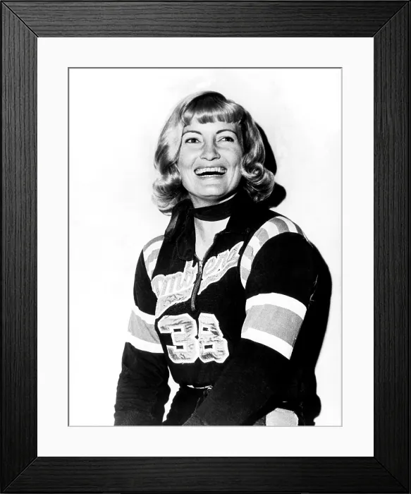 Framed Print : Joan Weston, (1935-1997), Athlete and member of the San Francisco Bay Bombers roller derby team, c. 1971.. Courtesy: CSU Archives  /  Everett Collection