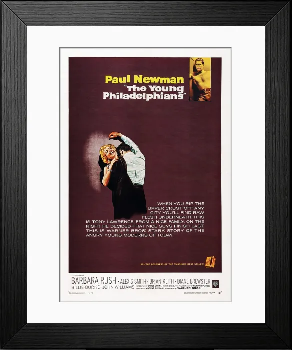 Framed Print : THE YOUNG PHILADELPHIANS, top: Paul Newman on poster art, 1959