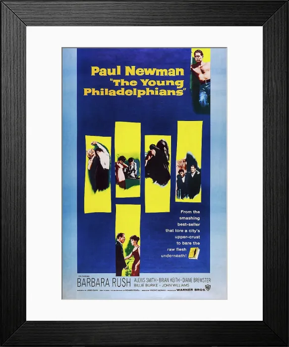 Framed Print : THE YOUNG PHILADELPHIANS, US poster art, Paul Newman, (top right), 1959