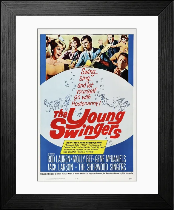 Framed Print : THE YOUNG SWINGERS, US poster art, 1963 Framed Print : THE YOUNG SWINGERS, US poster art, 1963