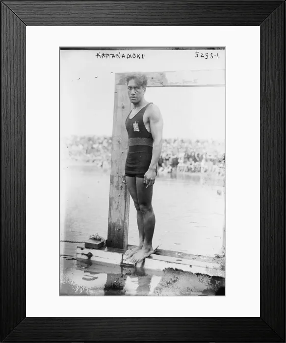 Framed Print : Kahanamoku, aka Duke Kahanamoku, c. 1920 Framed Print : Kahanamoku, aka Duke Kahanamoku, c. 1920
