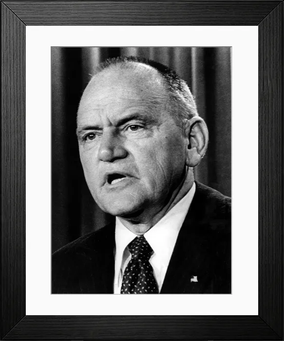 Framed Print : L. Patrick Gray meets with reporters after being appointed F.B.I. Director by President Nixon, May 03, 1972. Washington, D.C.. Courtesy: CSU Archives  /  Everett Collection