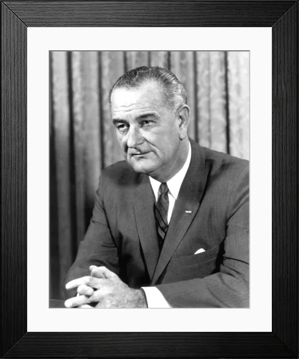 Framed Print : LYNDON JOHNSON, circa mid-1960s. Courtesy: CSU Archives  /  Everett Collection