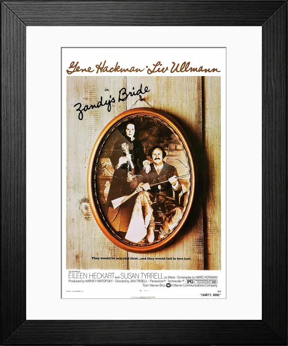 Framed Print : ZANDY'S BRIDE, US poster, from left: Liv Ullmann, Gene Hackman, 1974