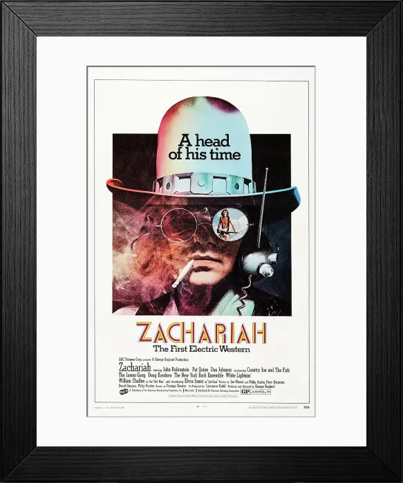 Framed Print : ZACHARIAH, US poster art, from left: John Rubinstein, Don Johnson, 1971 Framed Print : ZACHARIAH, US poster art, from left: John Rubinstein, Don Johnson, 1971