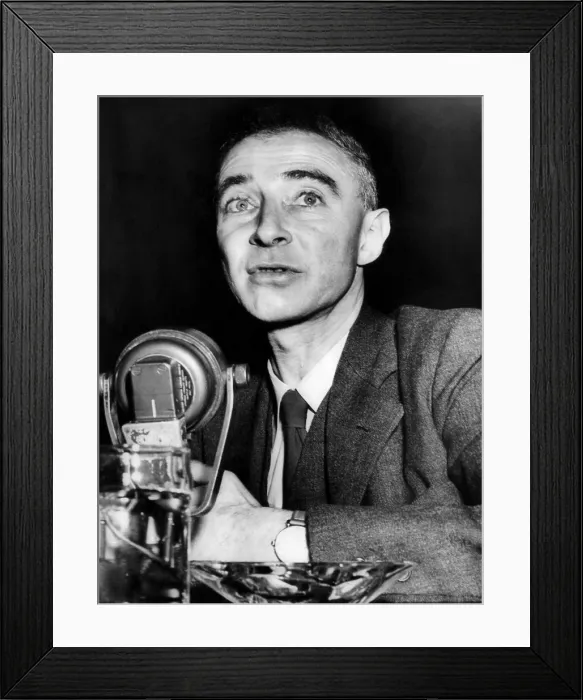 Framed Print : Dr. J. Robert Oppenheimer, former head of the Los Alamos, New Mexico Atomic installation, talks to the Joint Congressional Atomic Energy Committee. 1940s Framed Print : Dr. J. Robert Oppenheimer, former head of the Los Alamos, New Mexico Atomic installation, talks to the Joint Congressional Atomic Energy Committee. 1940s