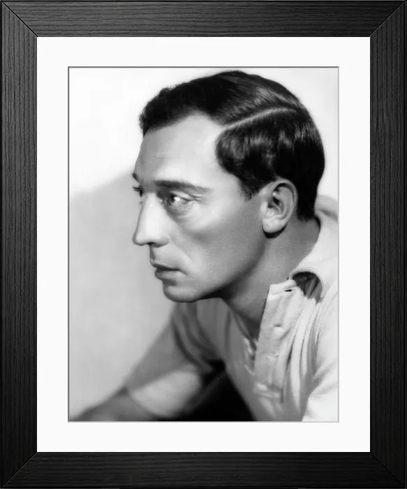 Framed Print : Buster Keaton, 1930, profile