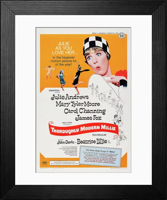 Framed Print : THOROUGHLY MODERN MILLIE, US poster, From left: Carol Channing, Mary Tyler Moore, Julie Andrews (twice), 1967