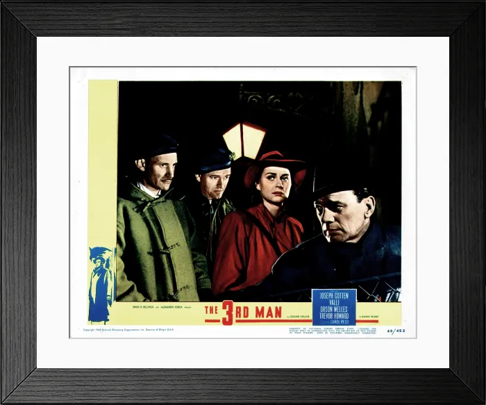 Framed Print : THE THIRD MAN, (aka THE 3rd MAN), from left, Trevor Howard, Alida Valli, Joseph Cotten, 1949