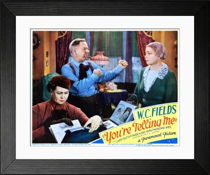 Framed Print : YOU'RE TELLING ME!, from left, Louise Carter, W.C. Fields, Kathleen Howard, 1934