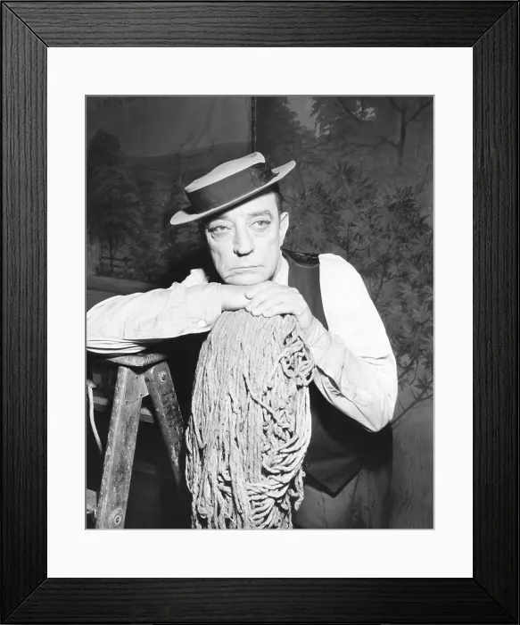Framed Print : Buster Keaton, 1960s Framed Print : Buster Keaton, 1960s