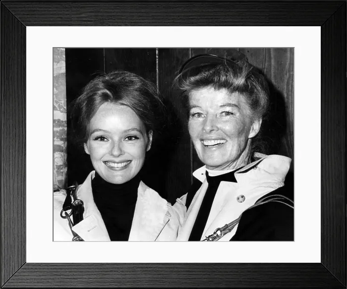 Framed Print : Katharine Houghton and Katharine Hepburn at a press conference, New York, New York, October 1967 Courtesy CSU Archives / Everett Collection